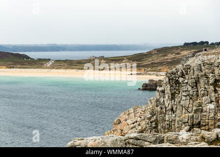 Pointe de Pen-Hir, Frankreich, einem Vorgebirge der Halbinsel Crozon in der Bretagne, im Südwesten von Camaret-sur-Mer Stockfoto