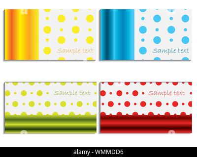 Coole neue Visitenkarte setzen 6 Stock Vektor