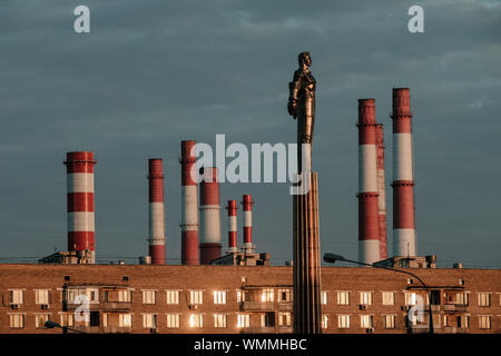 Juri Gagarin Denkmal auf Gagarin Square - in Moskau, Russland Stockfoto