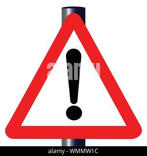 Ausrufezeichen, Verkehrszeichen Stock Vektor