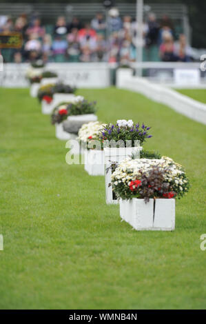 Stamford, Großbritannien. 05 Sep, 2019. Donnerstag, den 5. September 2019. Land Rover Burghley Horse Trials, Stamford, Lincolnshire, Großbritannien. Dressage phase Tag 1 der 4. Credit: Julie Priestley/Alamy leben Nachrichten Stockfoto