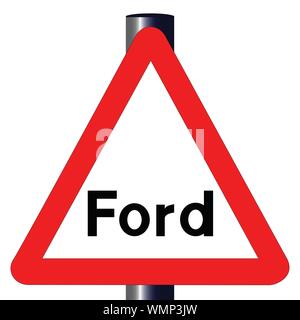 Flut-Verkehrszeichen Stock Vektor