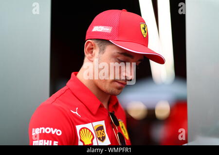 Monza, Italien. 05 Sep, 2019. #16 Charles Leclerc, Scuderia Ferrari. GP Italien, Monza 5-8 September 2019 Photo Credit: Unabhängige Agentur/Alamy leben Nachrichten Stockfoto