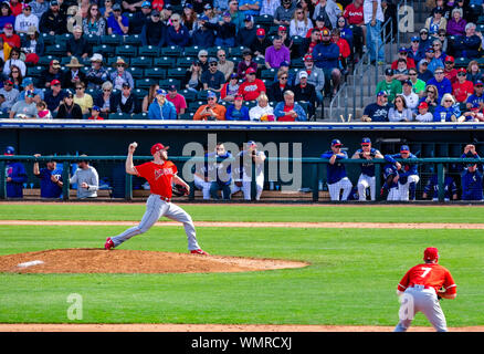 Tyler Skaggs starb vor versehentlicher Überdosis Juli 1, 2019-er einen Krug war für LA Engel hier bei Spring Training am März 18, 2018 gesehen Stockfoto