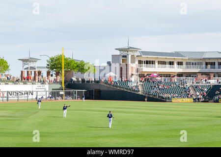 Texas Rangers v LA Angels Frühling Training an Überraschung Stadion Stockfoto