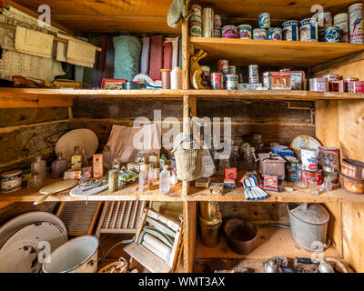 Im Inneren jarvie's Store, John jarvie historische Ranch, Braun Park, Utah. Stockfoto