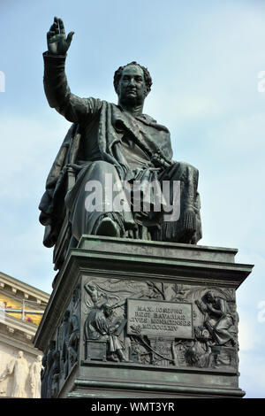 Statue von Maximilian Joseph, König von Bayern, München, München, Deutschland, Europa Stockfoto