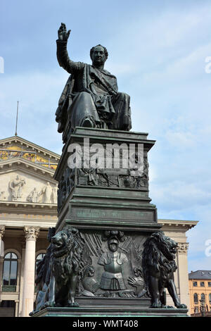 Statue von Maximilian Joseph, König von Bayern, München, München, Deutschland, Europa Stockfoto