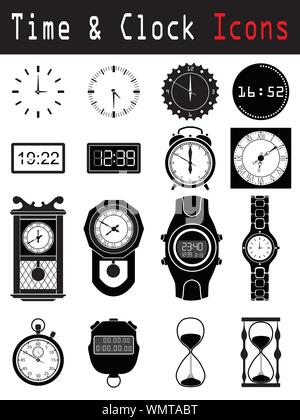 Uhr Silhouette Stock Vektor