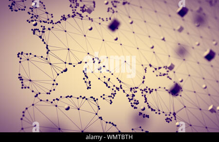 3D-Illustration und Konzept der internationalen Logistik von Vereinbarungen und International Business. Netzwerke und Unternehmen auf der ganzen Welt Stockfoto