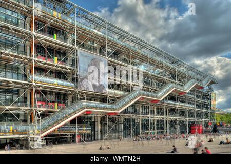 Paris, Centre national d ' Art et de Kultur Georges Pompidou, Renzo Piano, Richard Rogers 1977 Stockfoto