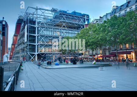 Paris, Centre national d ' Art et de Kultur Georges Pompidou, Renzo Piano, Richard Rogers 1977 Stockfoto