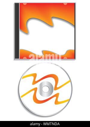 Cd & Dvd mit Fall Stock Vektor