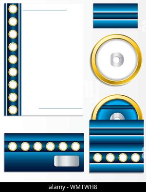 Einstellen der gestrichelten business objects Design Stock Vektor