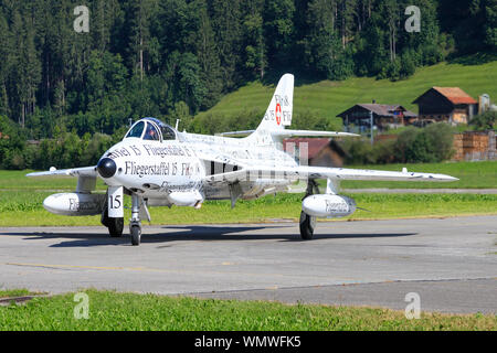 St. Stephan/Switzerlang August 29, 2019: Vintage Rockwell OV-10 Bronco in St. Stephan. Stockfoto