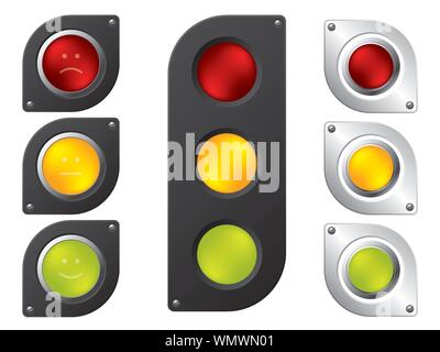 Verschiedene Ampel Designs Stock Vektor