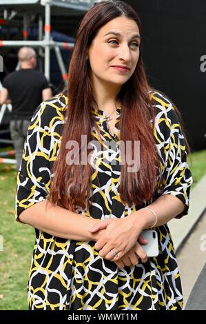 London. UK. 5. Sep 2019. Luciana Berger. Ehemaligen Labour MP der Liberaldemokratischen Partei beigetreten. College Green Interviews, Houses of Parliament, Westminster, London. UK Credit: michael Melia/Alamy leben Nachrichten Stockfoto