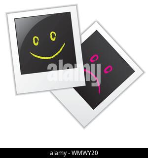 Bilderrahmen mit smileys Stock Vektor