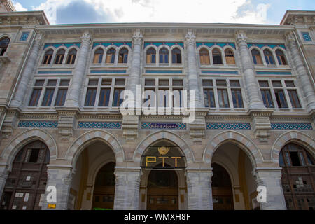 Istanbul, Türkei - 17. Juli 2019: PTT, mit der Geschichte von über 170 Jahren ist eine der ältesten staatlichen Institutionen der Türkei. PTT-Museum in Sirkeci, Stockfoto