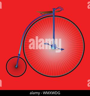 Penny Farthing Fahrrad Stock Vektor