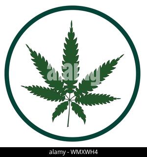 Schaltfläche "Cannabis" Stock Vektor