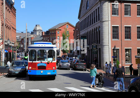 Fore Street. Alte Hafen. Portland Maine. USA. Stockfoto