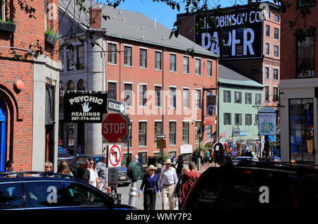 Fore Street. Alte Hafen. Portland Maine. USA. Stockfoto