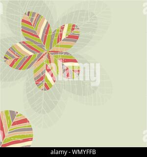 Hintergrund mit abstrakten Grunge Blumen. Vektor-illustration Stock Vektor