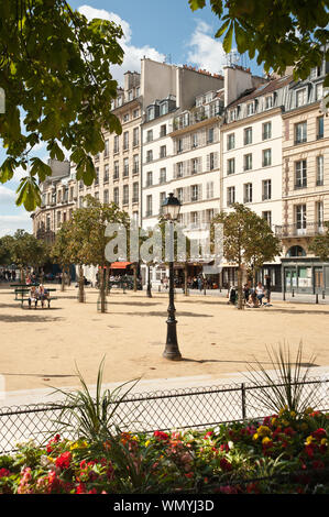 Paris, Ile de la Cite, Place Dauphine Stockfoto