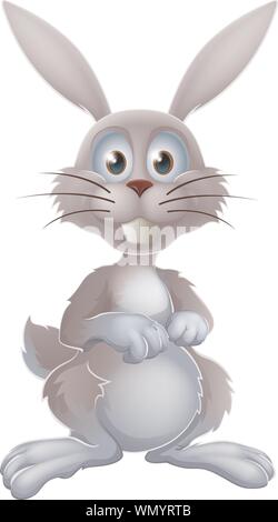 Weiße Osterhasen Stock Vektor