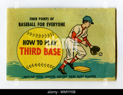 Jahrgang 1960 Der era Souvenir-heft über Baseball, wurde an der Banken gegeben. Stockfoto
