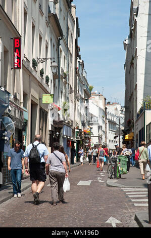 Paris, Rue Mouffetard Stockfoto