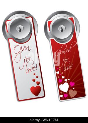 Valentine Tag Türhänger Stock Vektor