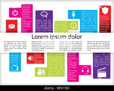 Info Grafiken mit Symbolen Stock Vektor