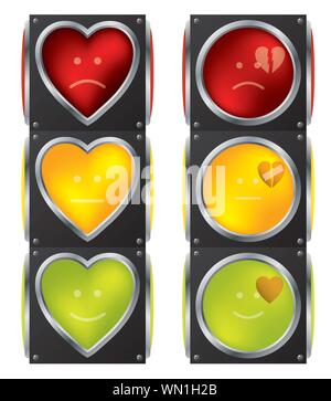 Liebe Ampel Stock Vektor