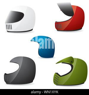 Motorrad-Helme Stock Vektor