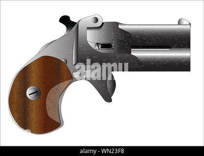 Derringer Pistole Stock Vektor