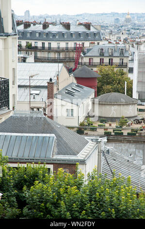 Paris, Blick vom Montmartre über sterben Stadt-Paris, Blick vom Montmartre über die Stadt Stockfoto