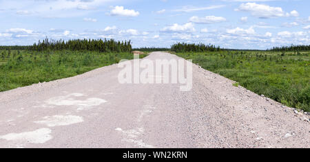 Remote kies Abschnitte der Autobahn Trans-Labrador Stockfoto