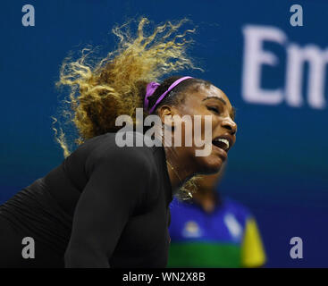 New York, USA. 05 Sep, 2019. Flushing Meadows New York US Open Tennis Tag 11 05/09/2019 Serena Williams (USA) gewinnt semi final Match: Roger Parker/Alamy leben Nachrichten Stockfoto