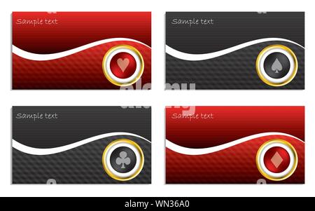 Business Card mit Poker design Stock Vektor