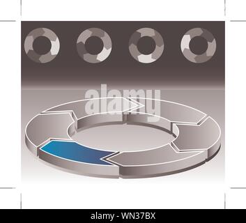 Kreis-Diagramm 6 Stock Vektor