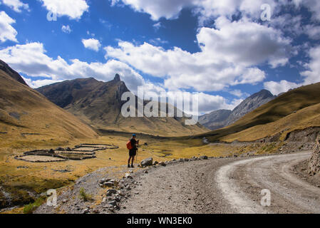 Trekking in der Cordillera Huayhuash, Peru Stockfoto