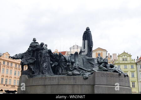 Jan-Hus-Gedenkstätte in Prag, Tschechische Republik Stockfoto