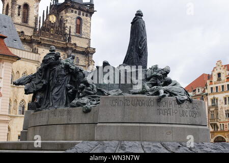 Jan-Hus-Gedenkstätte in Prag, Tschechische Republik Stockfoto