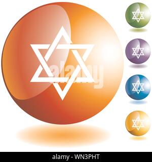 Jüdische Sternsymbol Stock Vektor