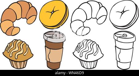 Frühstück Essen Stock Vektor