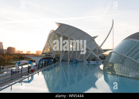 Öffentlichkeit, die Masse, die am Beginn der Trinidad Alonso Marathon in Valencia im Dezember 2018. Stockfoto