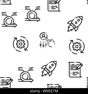 Scrum Agile nahtlose Muster Vektor Stock Vektor