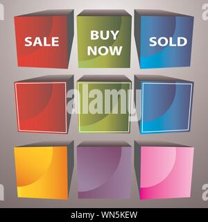 3D Würfel Stock Vektor